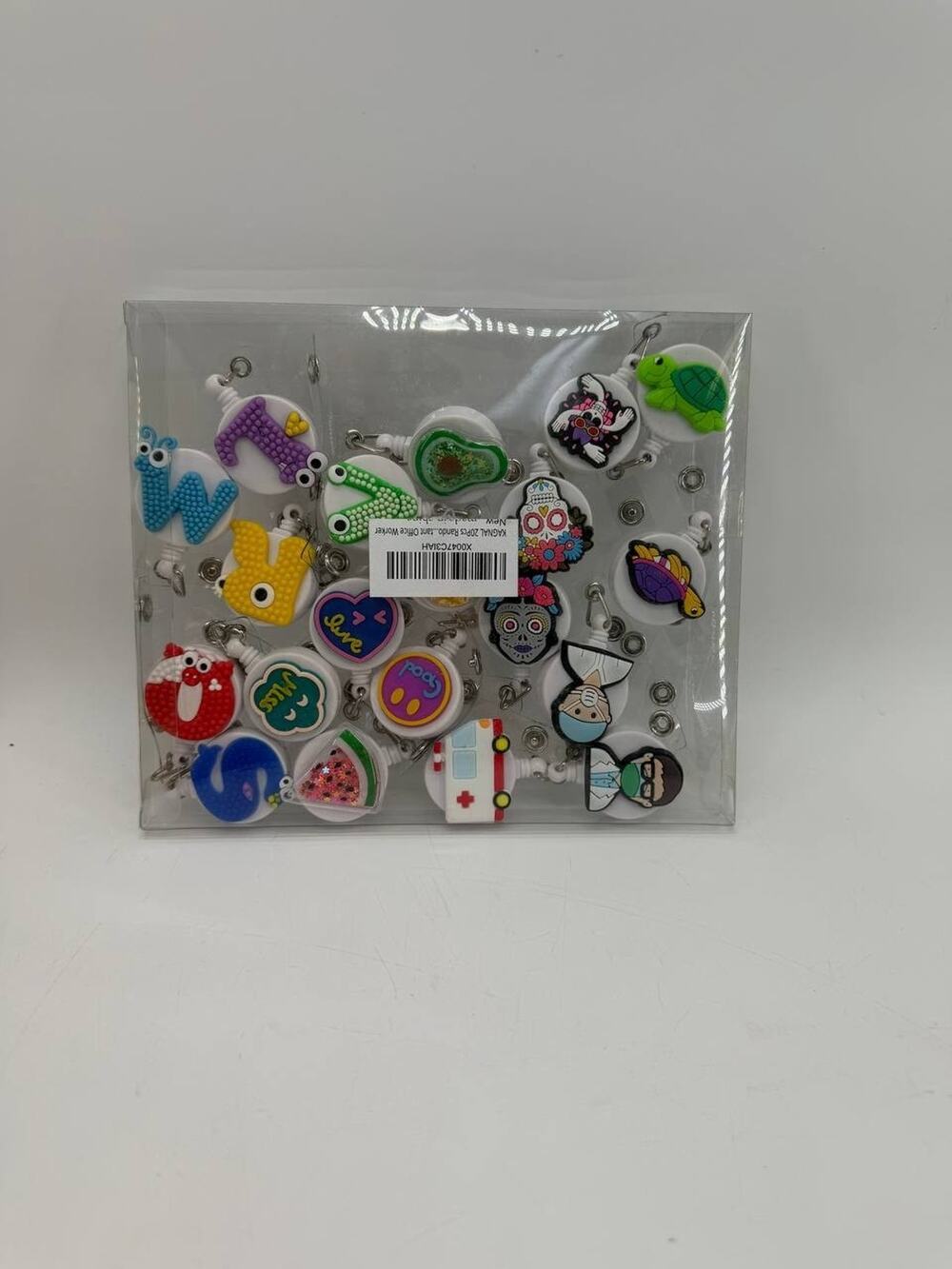 KAGNAL 20Pcs Retractable Badge Reels Cute Nurse ID Holder Mixed Lot New